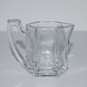 Krys-Tol Signed Pat. Feb. 5, 1907 Antique Pressed Glass Creamer 2.5" Tall